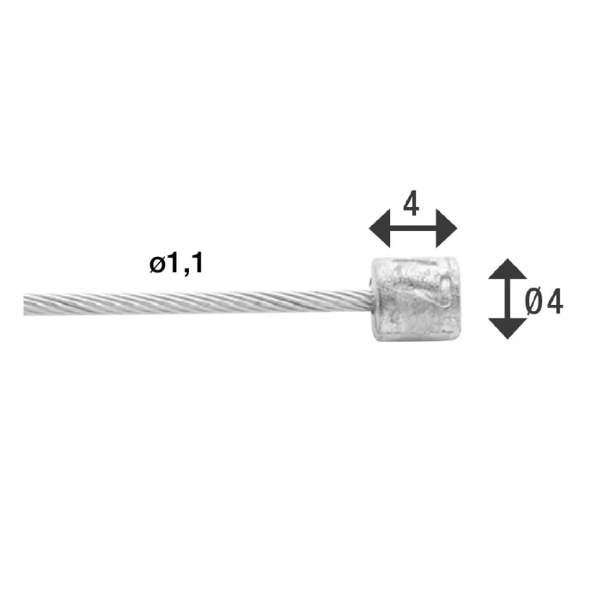 Link inner cable Stainless steel 3000 mm ø 1,1 mm 50 pieces — foto 3