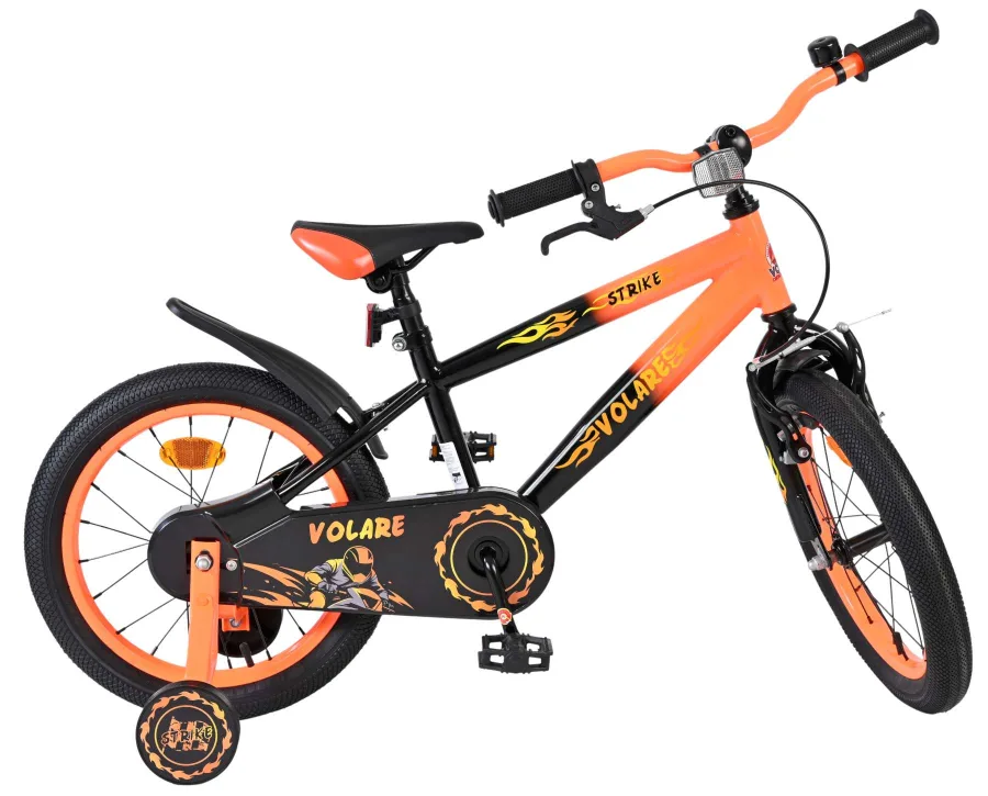 Volare Strike Kinderfiets – Jongens – 16 inch – Zwart Oranje — foto 11