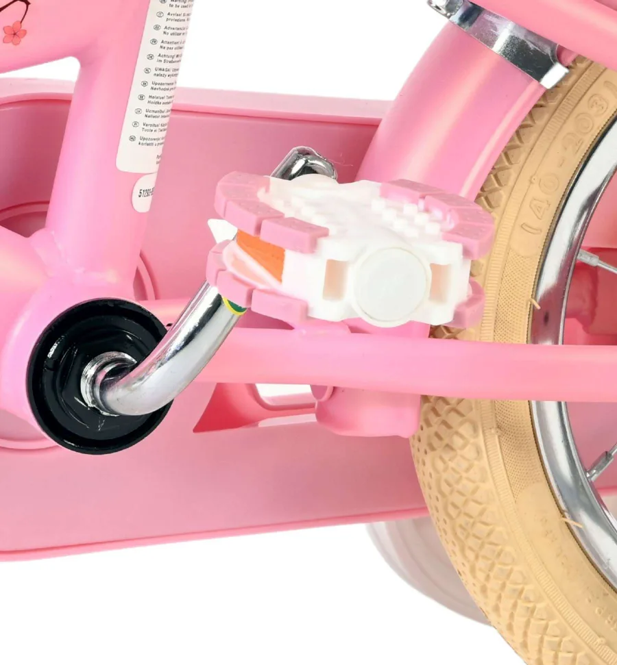 Volare Blossom Kinderfiets – Meisjes – 12 inch – Roze – Twee handremmen — foto 9