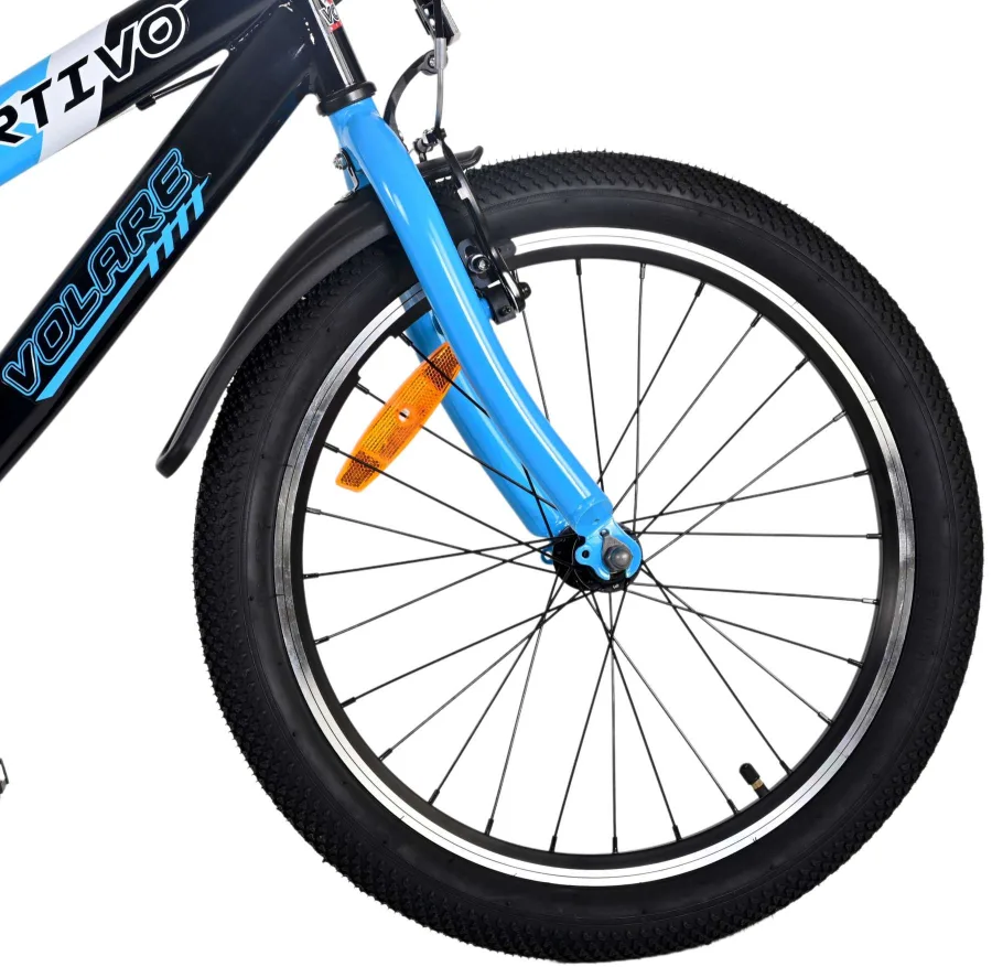 Volare Sportivo Kinderfiets – Jongens – 20 inch – Blauw – Twee handremmen — foto 6
