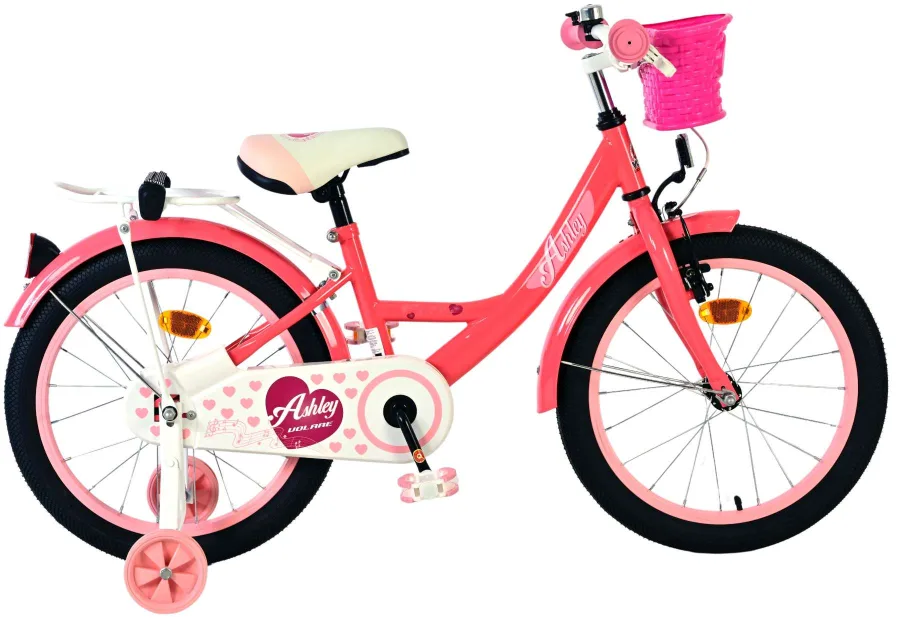 Volare Ashley Kinderfiets – Meisjes – 18 inch – Roze/Rood