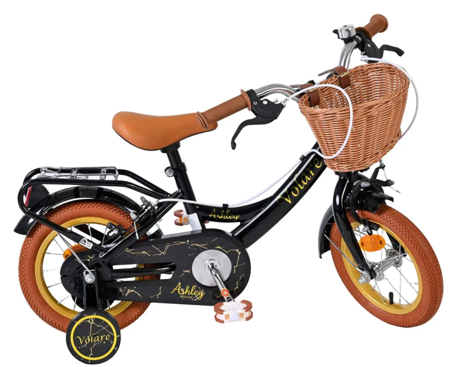 Volare Ashley Kinderfiets – Meisjes – 12 inch – Zwart – Twee handremmen — foto 10
