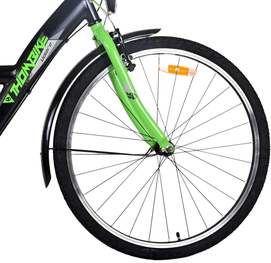 Volare Thombike Kinderfiets – Jongens – 26 inch – Zwart Groen – 3 versnellingen — foto 8