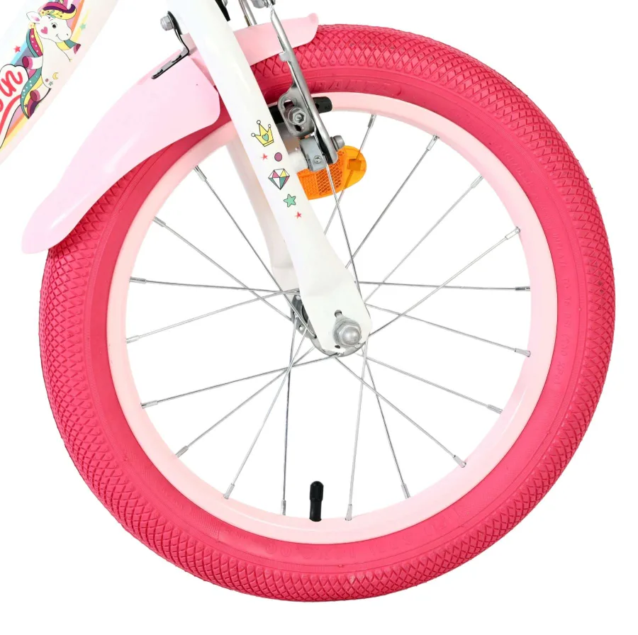 Volare Unicorn Kinderfiets – Meisjes – 16 inch – Wit — foto 3