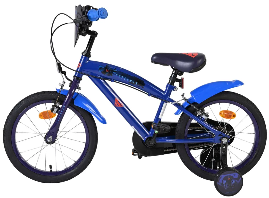 Superman Kinderfiets – Jongens – 16 inch – Blauw – Twee handremmen — foto 9