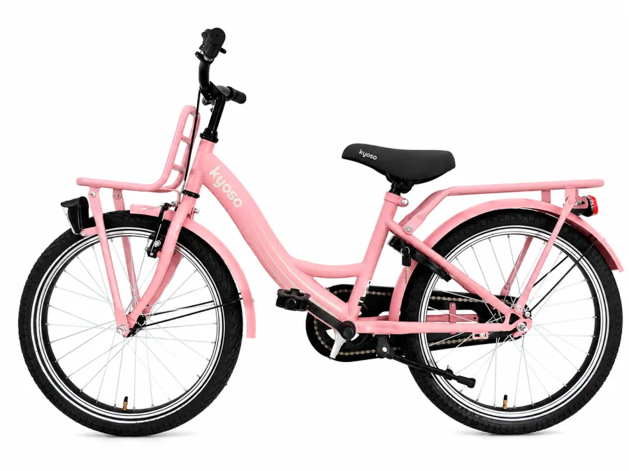 Kinderfiets Kyoso Blossom Mauve 20 inch remnaaf mat roze — foto 6