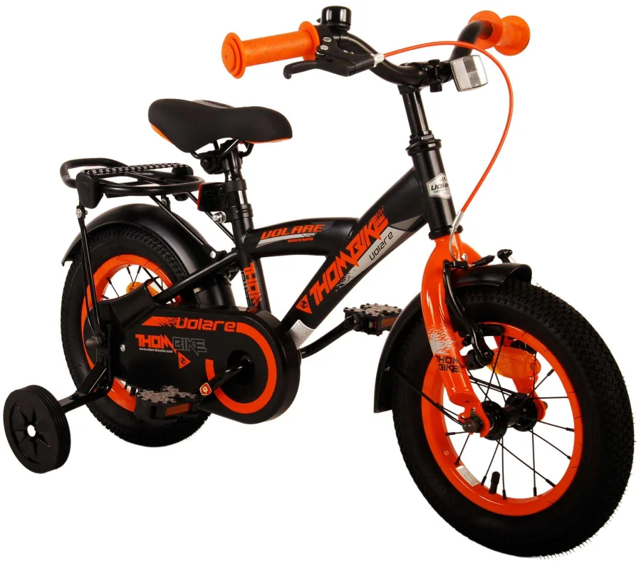 Volare Thombike Kinderfiets – Jongens – 12 inch – Zwart Oranje — foto 17