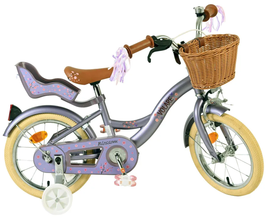 Volare Blossom Kinderfiets – Meisjes – 14 inch – Paars — foto 12