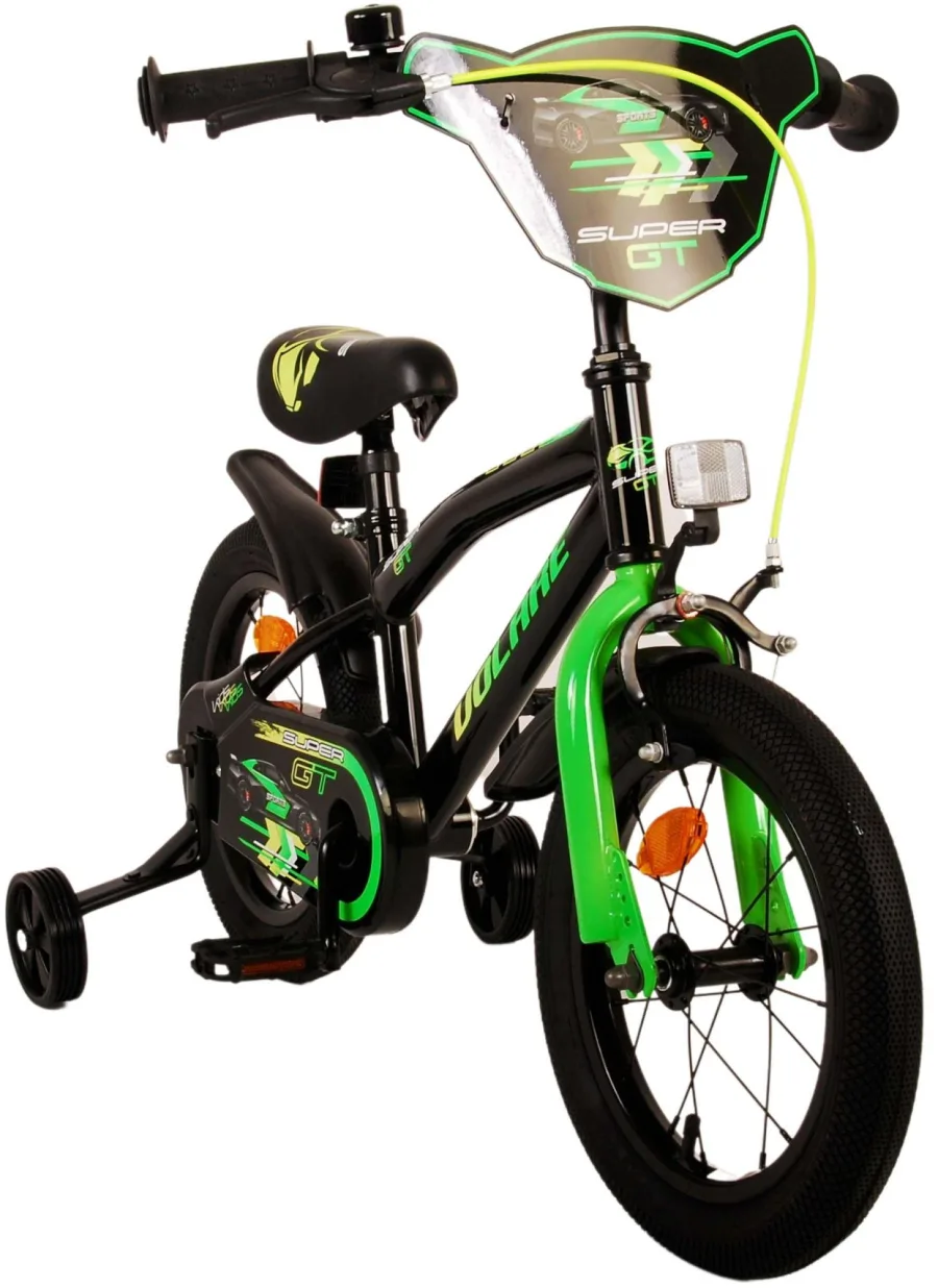 Volare Super GT Kinderfiets – Jongens – 14 inch – Groen – Twee handremmen — foto 14