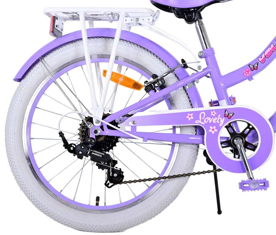 Volare Lovely Kinderfiets – Meisjes – 20 inch – Paars – 7 versnellingen — foto 3