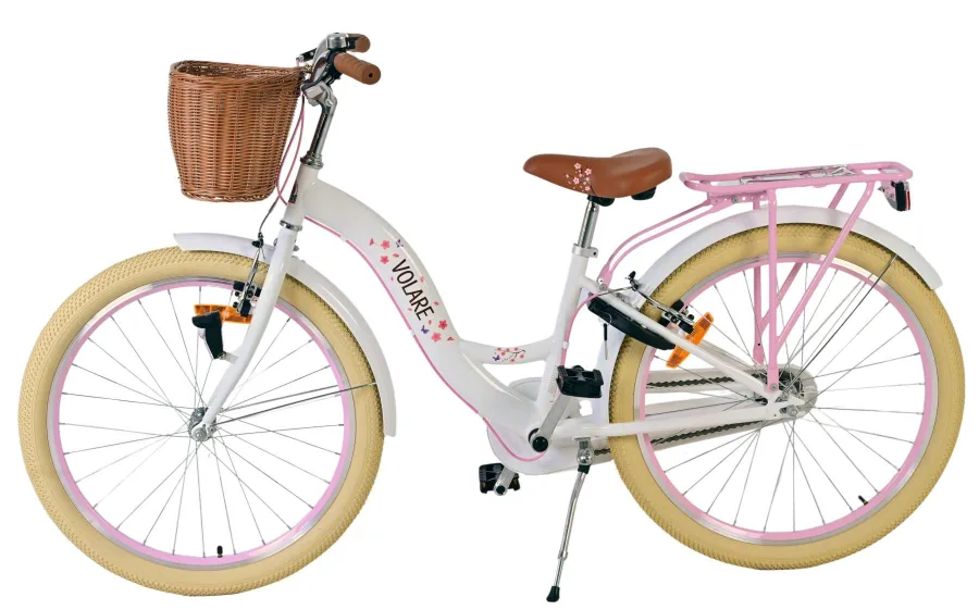 Volare Blossom Kinderfiets – Meisjes – 24 inch – Wit – Twee handremmen — foto 9