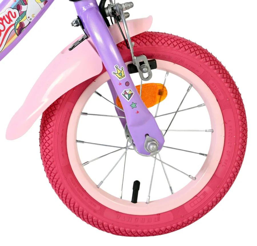 Volare Unicorn Kinderfiets – Meisjes – 12 inch – Paars — foto 3