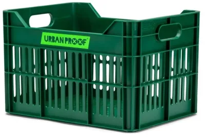 Gerecyclede Fietskrat Urban Proof Junior 15 Liter - Retro Groen