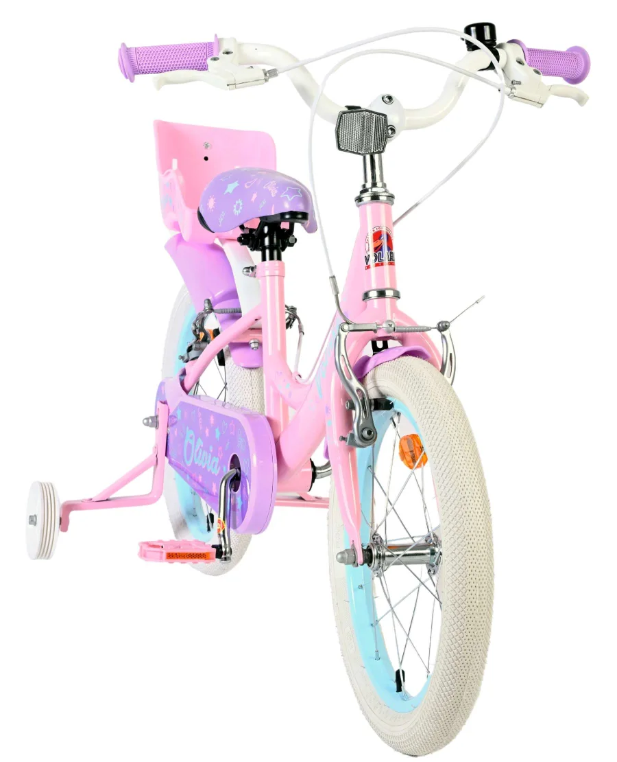 Volare Olivia Kinderfiets – Meisjes – 16 inch – Roze – Twee Handremmen — foto 6