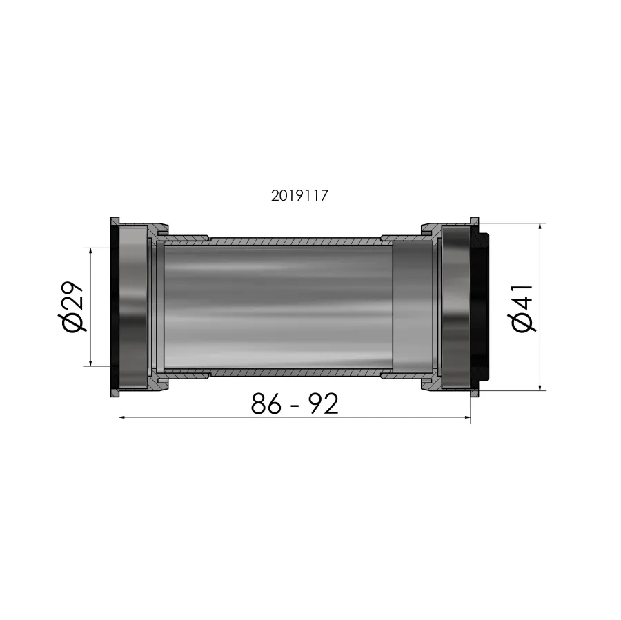 Trapas Press Fit Sram DUB PF BB86/92 41mm — foto 4