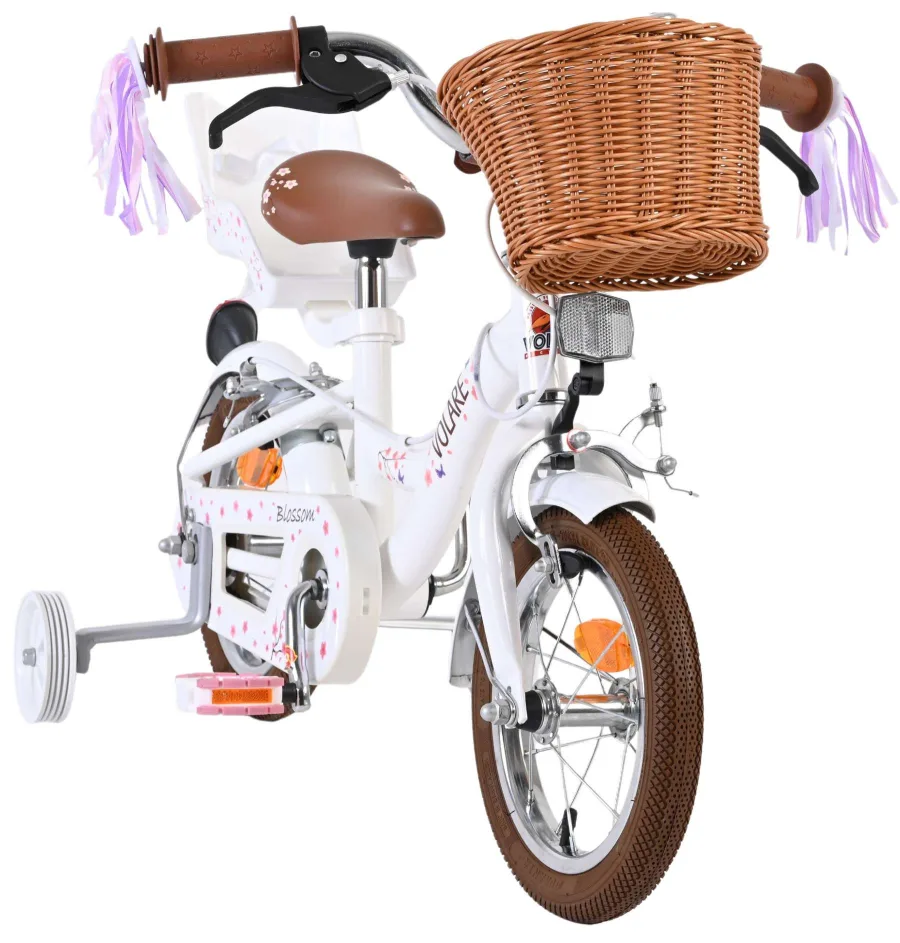Volare Blossom Kinderfiets – Meisjes – 12 inch – Wit – Twee handremmen — foto 7