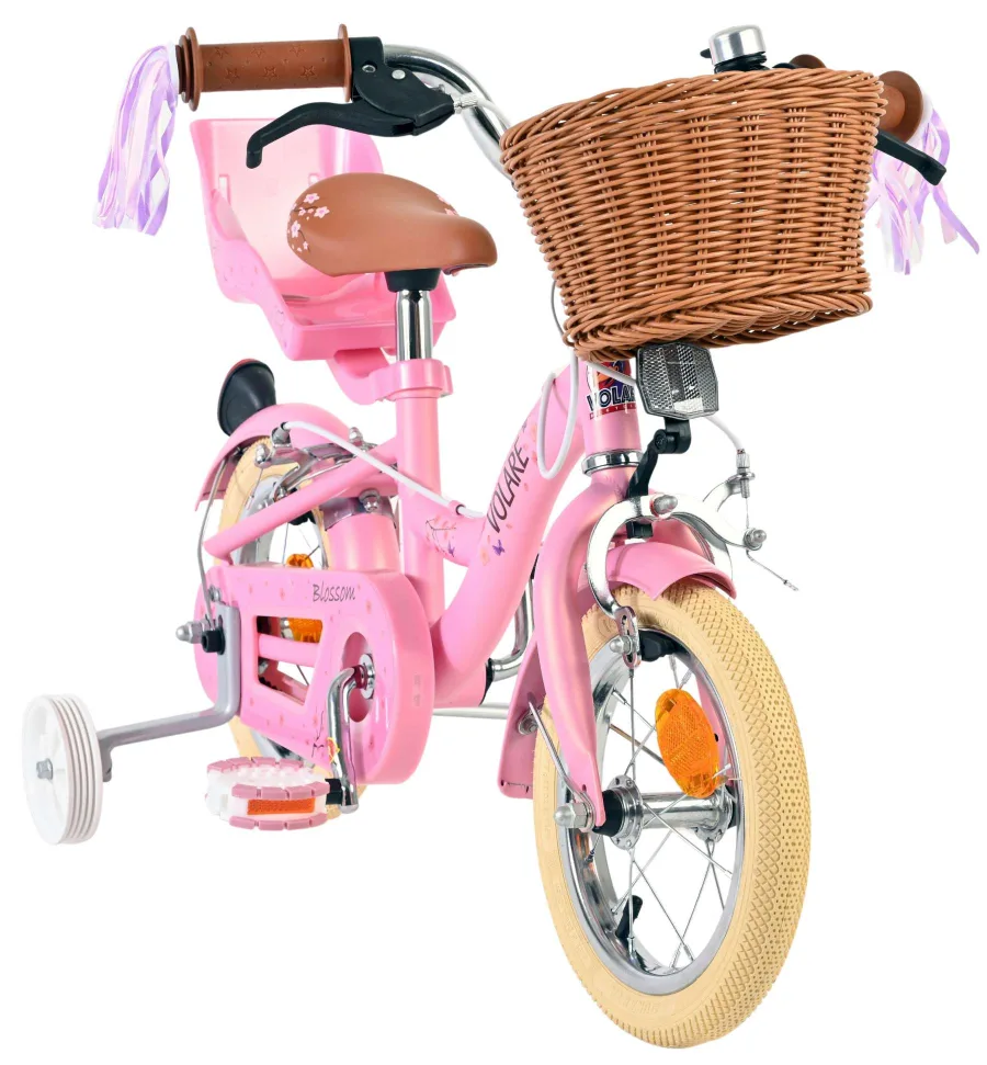 Volare Blossom Kinderfiets – Meisjes – 12 inch – Roze – Twee handremmen — foto 5