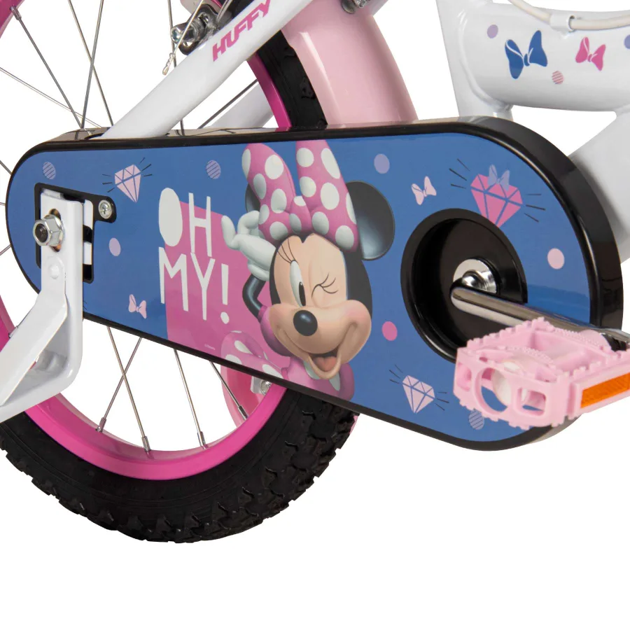 Disney Minnie Kinderfiets - Meisjes - 16 inch - Wit Roze - Twee handremmen — foto 6