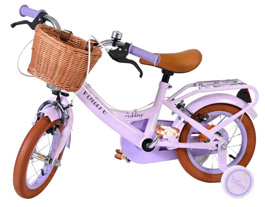 Volare Ashley Kinderfiets – Meisjes – 12 inch – Lila – Twee handremmen — foto 9