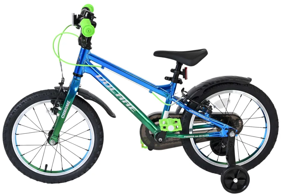 Volare Chrome Kinderfiets – Jongens – 16 inch – Blauw Groen – Twee Handremmen — foto 7