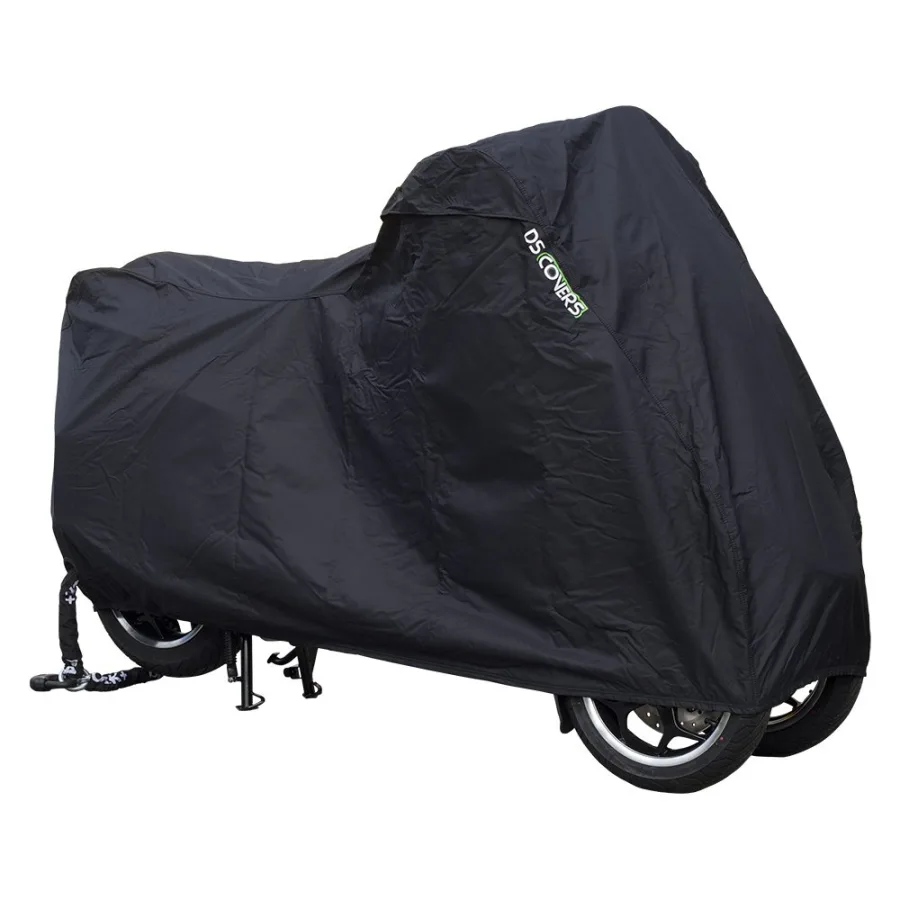 Motorhoes DS Covers ALFA 3W met ruimte voor topkoffer - zwart