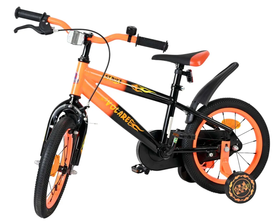 Volare Strike Kinderfiets – Jongens – 14 inch – Zwart Oranje — foto 11