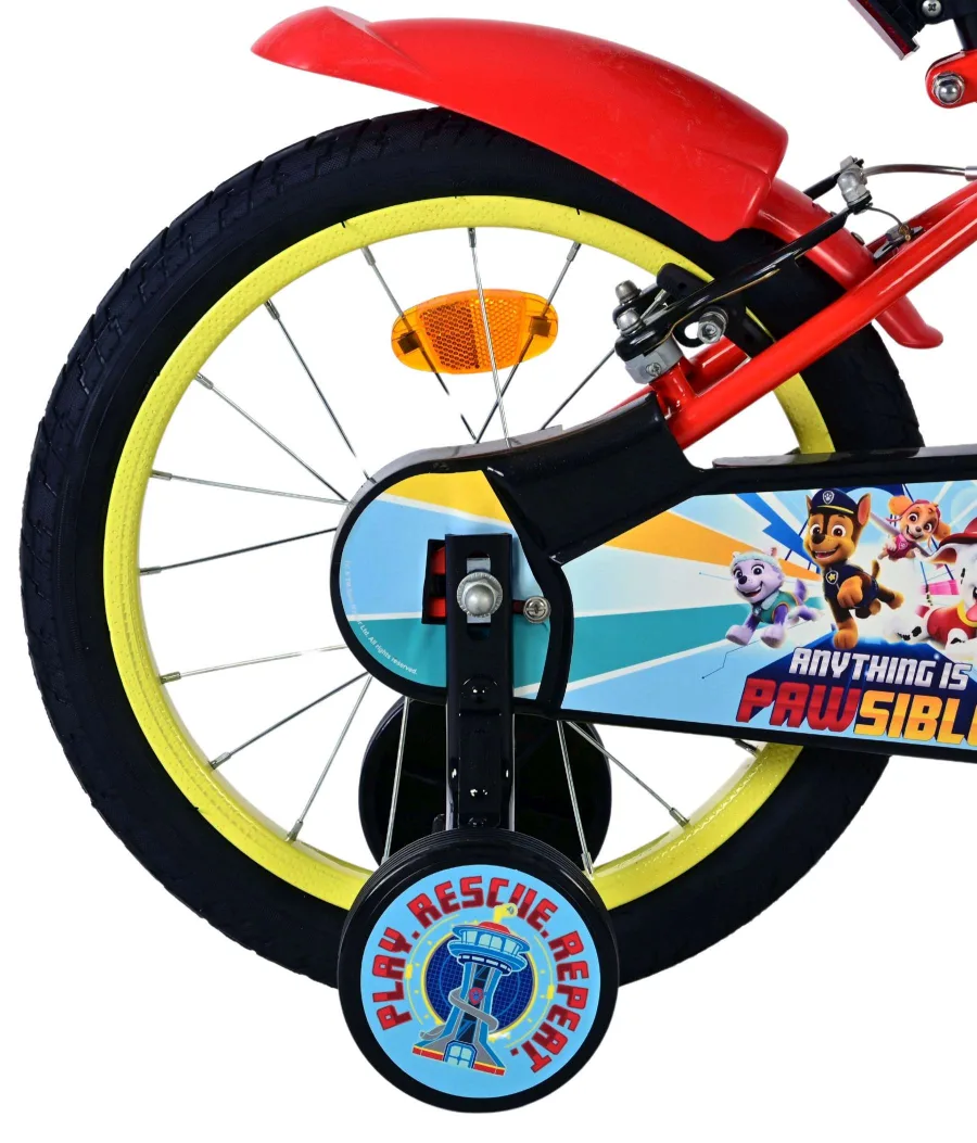 Paw Patrol Kinderfiets – Jongens – 16 inch – Rood – Twee handremmen — foto 2