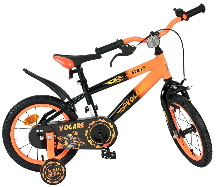 Volare Strike Kinderfiets – Jongens – 14 inch – Zwart Oranje — foto 13
