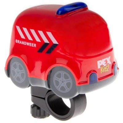Fietsbel met sirene en zwaailichten PexKids “brandweerauto Perry”