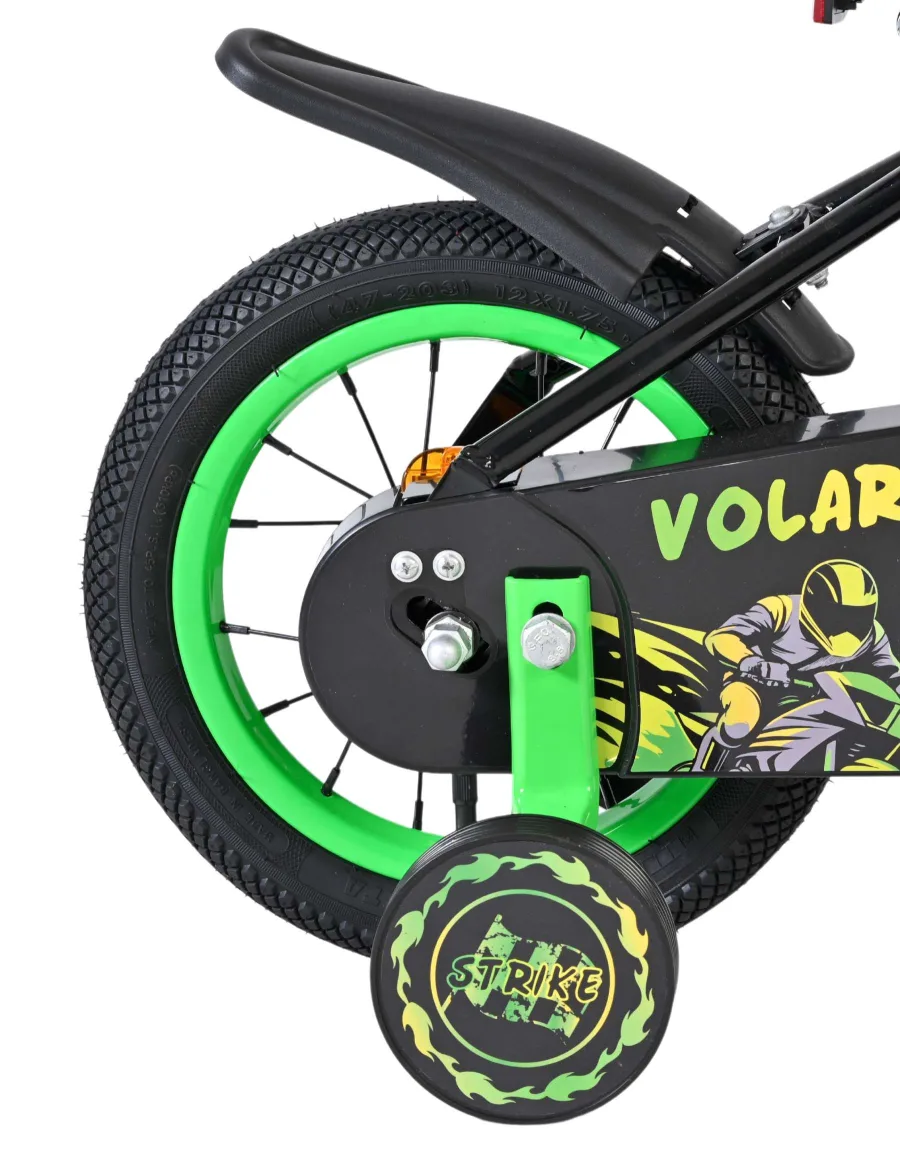 Volare Strike Kinderfiets – Jongens – 12 inch – Zwart Groen — foto 2