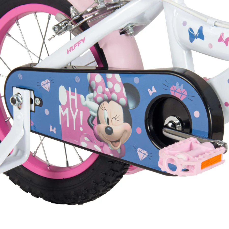 Disney Minnie Kinderfiets - Meisjes - 14 inch - Wit Roze - Twee handremmen — foto 5