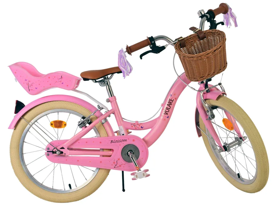 Volare Blossom Kinderfiets – Meisjes – 18 inch – Roze – Twee handremmen — foto 2