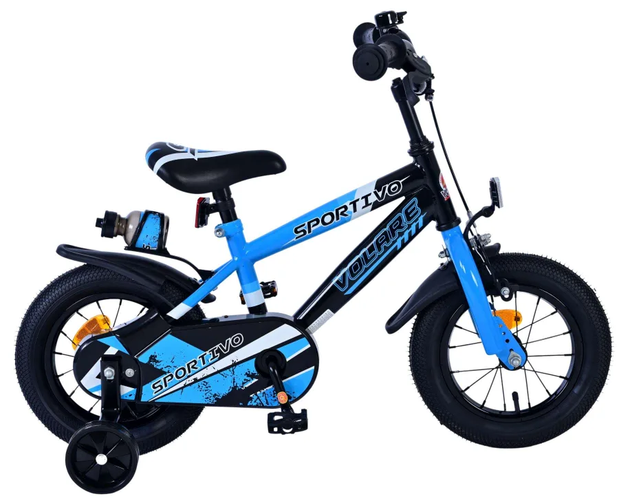 Volare Sportivo Kinderfiets – Jongens – 12 inch – Blauw Zwart