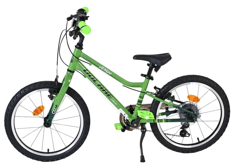 Volare Venom Kinderfiets – Jongens – 18 inch – Groen – Twee handremmen — foto 8