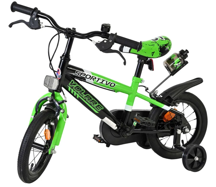 Volare Sportivo Kinderfiets – Jongens – 12 inch – Groen Zwart – Twee Handremmen — foto 10