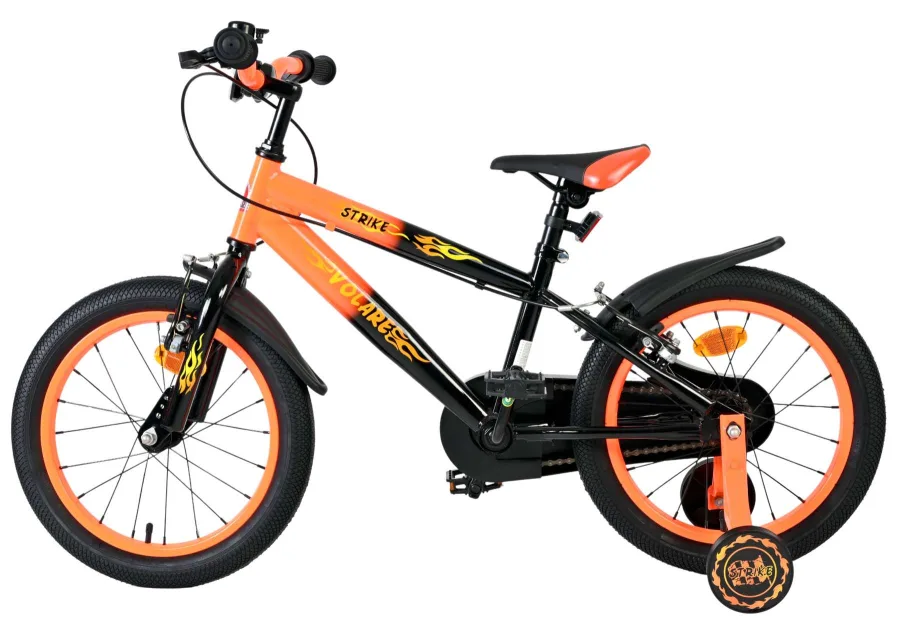 Volare Strike Kinderfiets – Jongens – 16 inch – Zwart Oranje – Twee Handremmen — foto 8