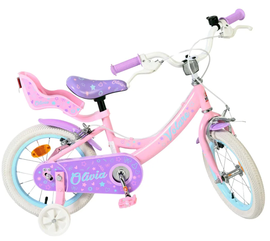 Volare Olivia Kinderfiets – Meisjes – 14 inch – Roze – Twee Handremmen — foto 11