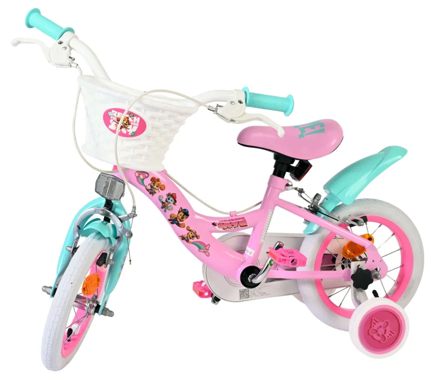 Paw Patrol Kinderfiets – Meisjes – 12 inch – Roze – Twee handremmen — foto 10