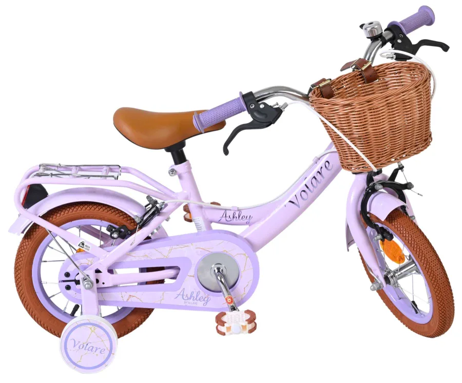 Volare Ashley Kinderfiets – Meisjes – 12 inch – Lila – Twee handremmen — foto 11