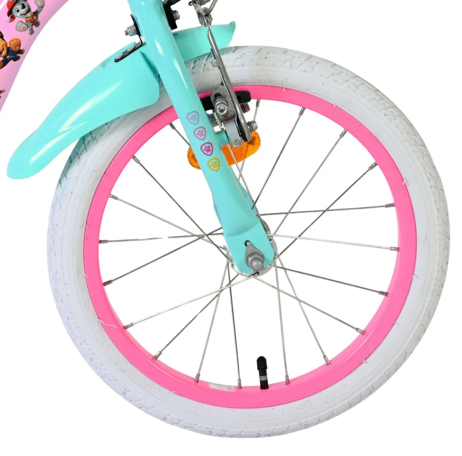 Paw Patrol Kinderfiets – Meisjes – 16 inch – Roze – Twee handremmen — foto 3
