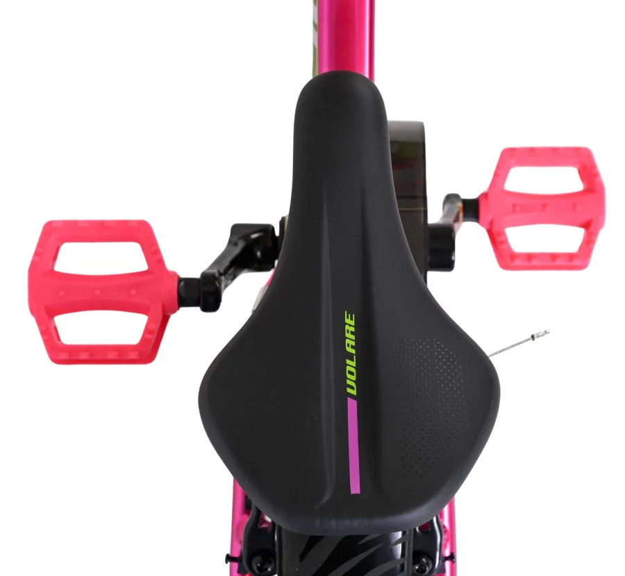 Volare Chrome Kinderfiets - Meisjes - 16 inch - Roze Groen - Twee Handremmen — foto 4