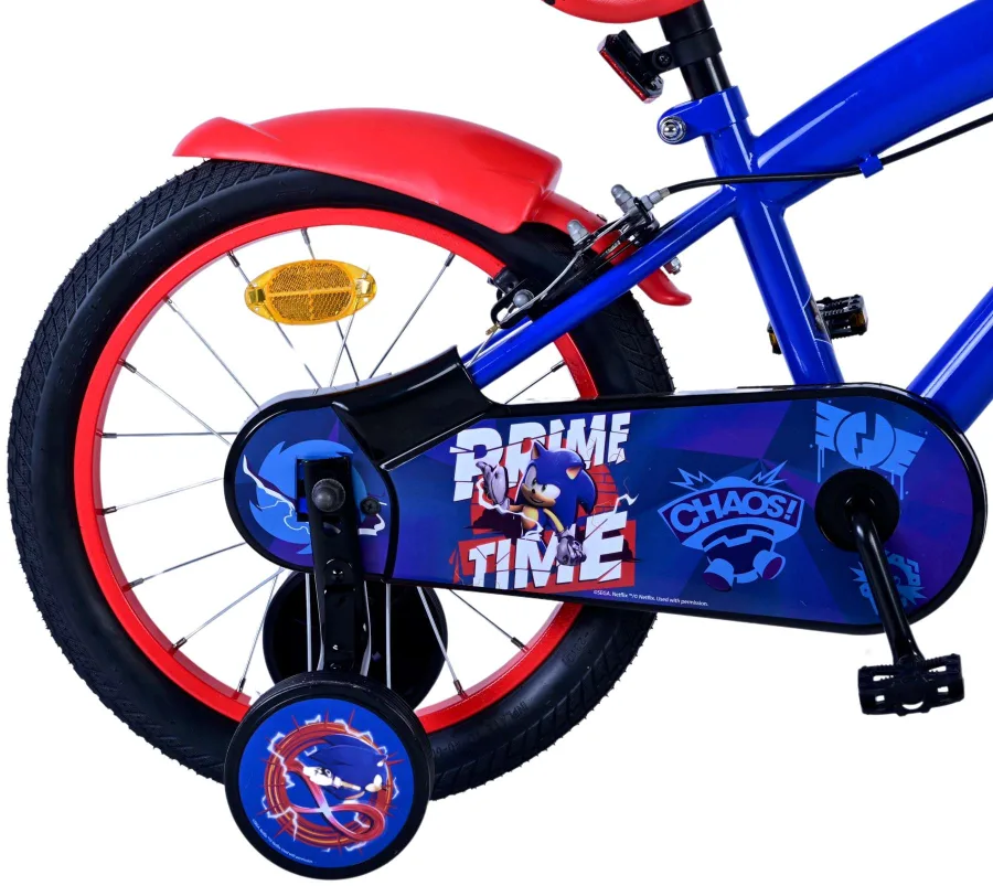 Turbo Crew Kinderfiets – Jongens – 16 inch – Blauw Rood – Twee handremmen — foto 3