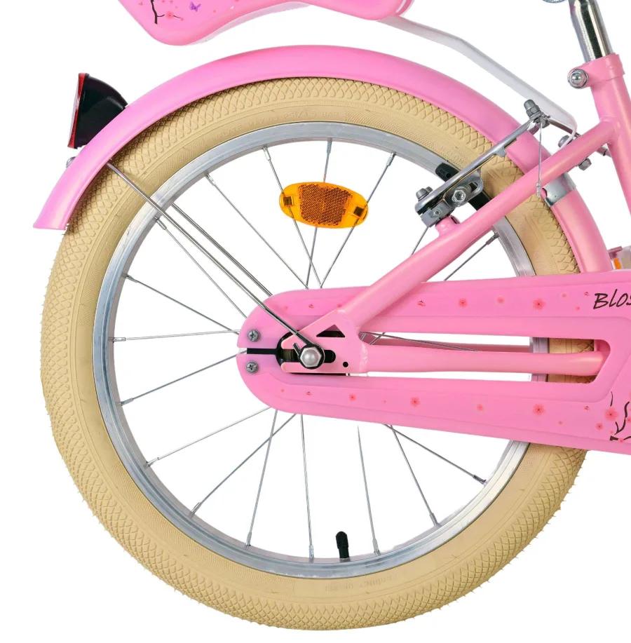 Volare Blossom Kinderfiets – Meisjes – 18 inch – Roze – Twee handremmen — foto 3