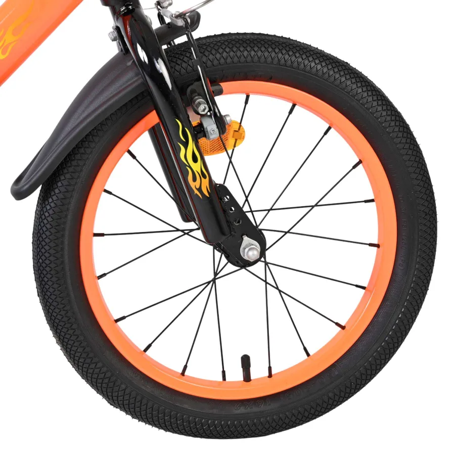Volare Strike Kinderfiets – Jongens – 16 inch – Zwart Oranje — foto 3
