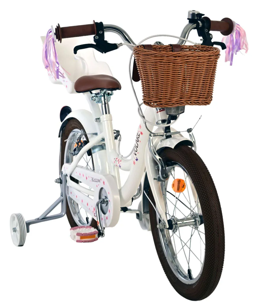 Volare Blossom Kinderfiets – Meisjes – 16 inch – Wit – Twee Handremmen — foto 8