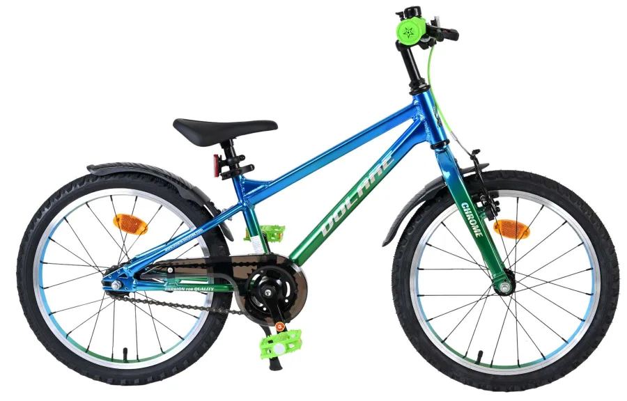 Volare Chrome Kinderfiets - Jongens - 18 inch - Blauw Groen