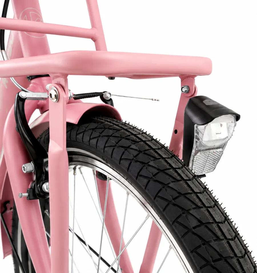 Kinderfiets Kyoso Blossom Mauve 20 inch remnaaf mat roze — foto 10
