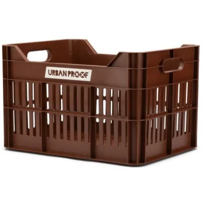 Gerecyclede Fietskrat Urban Proof Click 30 Liter Donker bruin