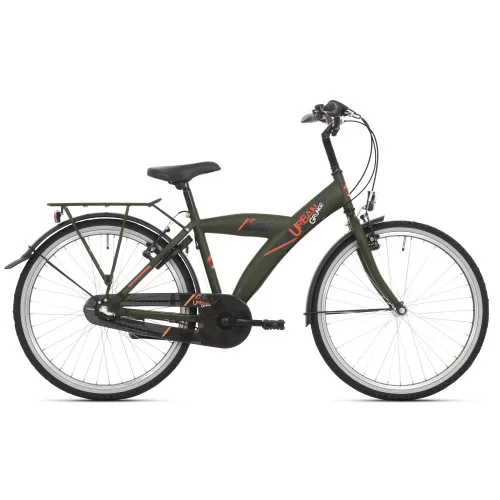 Kinderfiets 24″ Bikefun Urban met shimano nexus 3 mat groen