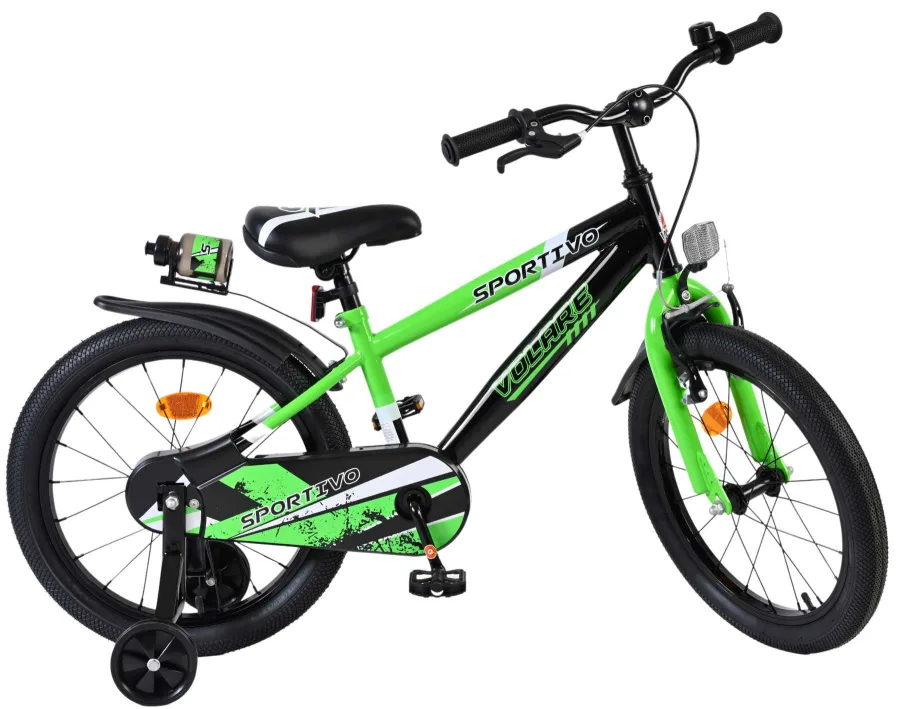 Volare Sportivo Kinderfiets – Jongens – 18 inch – Groen Zwart — foto 12